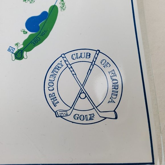 Vintage The Country Club of Florida Village Golf Course Glass Trinket Dish Map - Picture 5 of 8